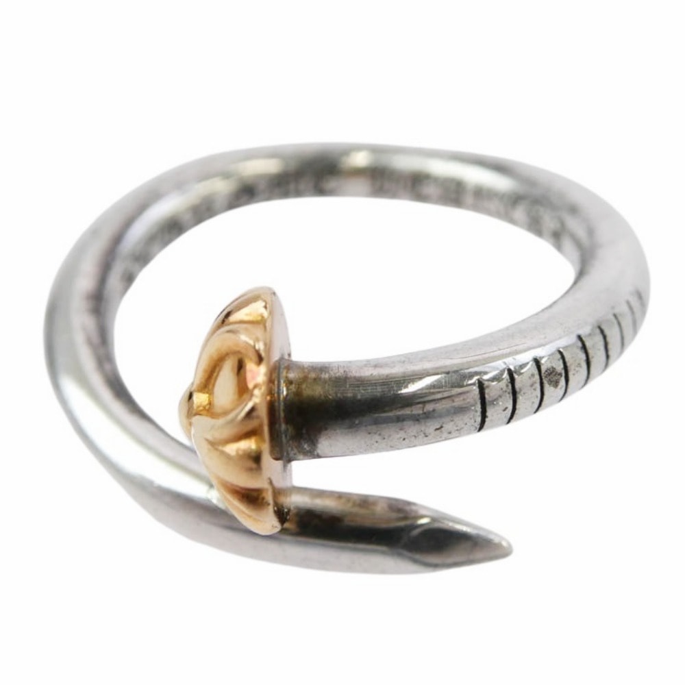 CHROME HEARTS クロムハーツ（原本無） リング 22K × SV925 コンビ NAIL CRSBALL クロスボール ネイル リング シルバー系 15号【中古】