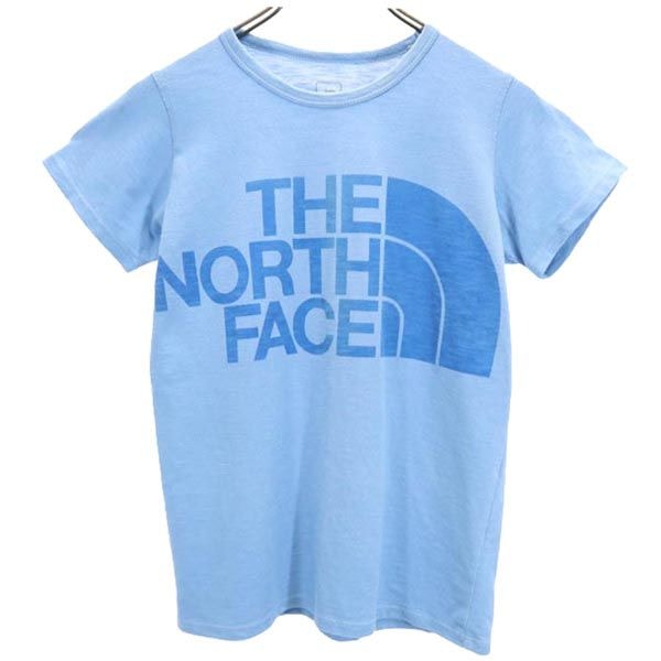 THE NORTH FACE ザノースフェイス NTW11671 ロゴ プリント 半袖 Tシャツ M 青 ショートスリーブ ランニング アウトドア