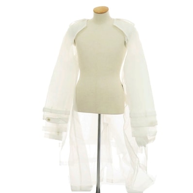【中古】【未使用】コムデギャルソンオムプリュス COMME des GARCONS HOMME PLUS 2025年春夏 ナイロン チュール コート ホワイト【サイズS】【メンズ】