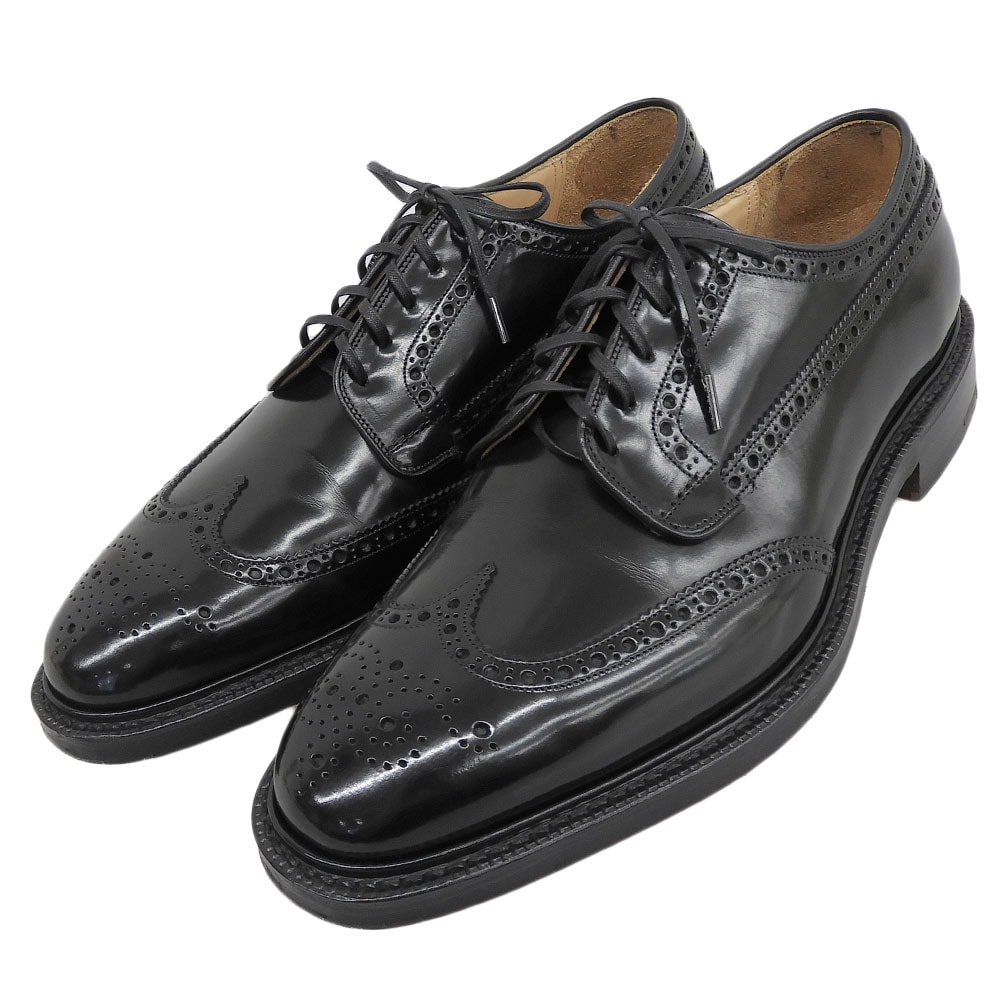 チャーチ 美品 173 ポリッシュドバインダー ダービーシューズ メンズ ブラック 85F GRAFTON173 85F