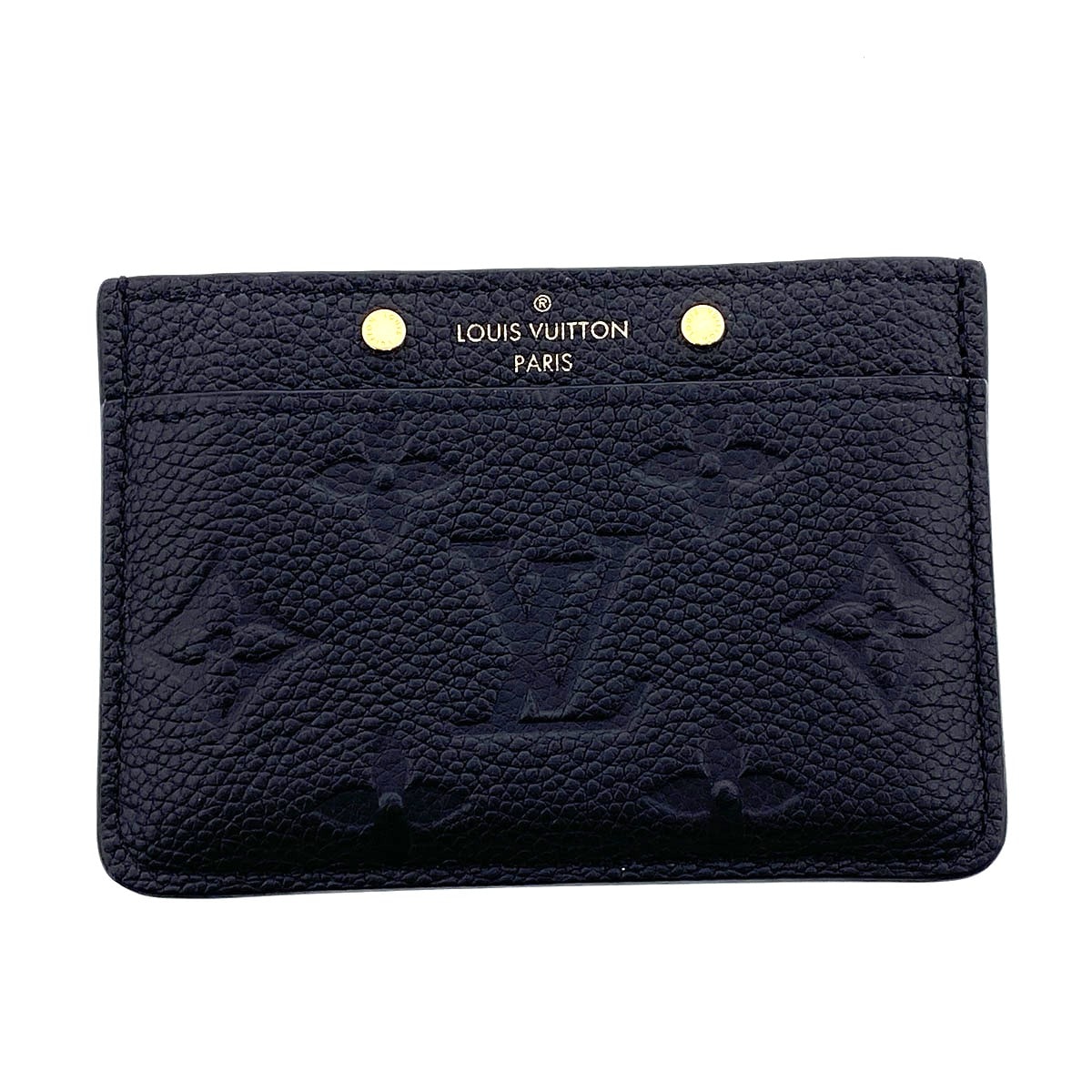 LOUIS VUITTON ルイ・ヴィトン ポルト カルト サンプール 名刺入れ M69171 モノグラムアンプラント ブラック ゴールド金具  レディース【中古】