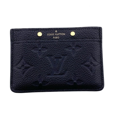 LOUIS VUITTON ルイ・ヴィトン ポルト カルト サンプール 名刺入れ M69171 モノグラムアンプラント ブラック ゴールド金具 レディース【中古】