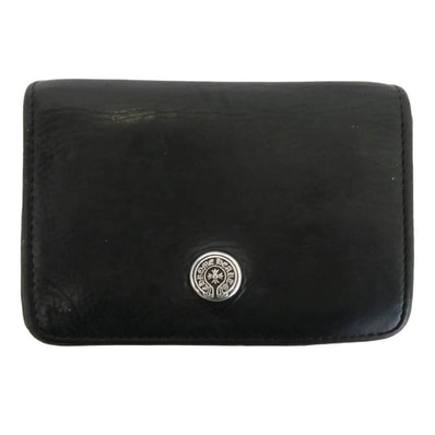 CHROME HEARTS クロムハーツ(原本無) OPEN WOUND オープンウーンド レザー ウォレット ブラック系【中古】