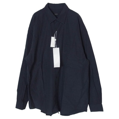 COMOLI コモリ 26AW E03-02001 コモリシャツ 長袖 ネイビー系 3【美品】【中古】