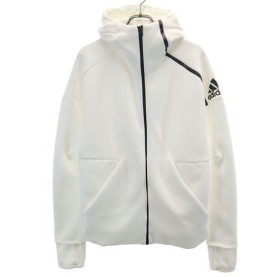 adidas アディダス 長袖 ジップパーカー S ホワイト