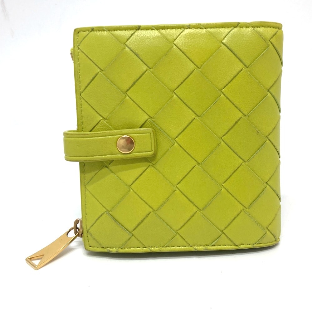 ボッテガヴェネタ BOTTEGA VENETA イントレチャート 600270 短財布 二つ折り財布 財布 ウォレット 2つ折り財布 レザー グリーン