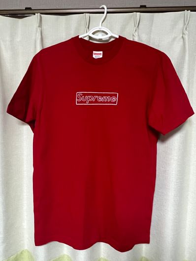 Supreme KAWS Chalk Logo Tee "Red"