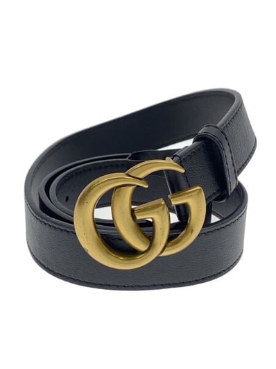 GUCCI GG Marmont Thin Belt "Black"
