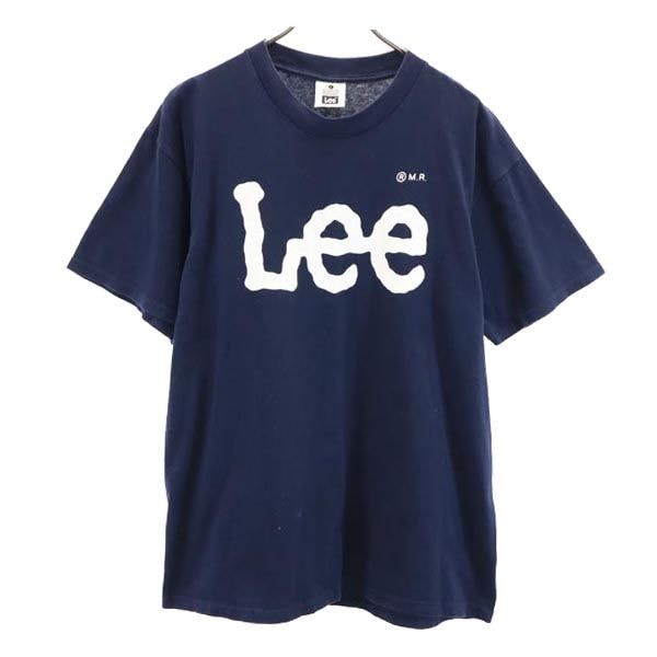 Lee リー 90s オールド USA製 半袖 Tシャツ L ネイビー系