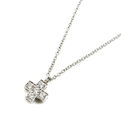 TIFFANY&Co. ティファニー Pt950プラチナ クルーシーフォーム ネックレス ダイヤモンド 2.6g 42cm レディース【中古】【美品】