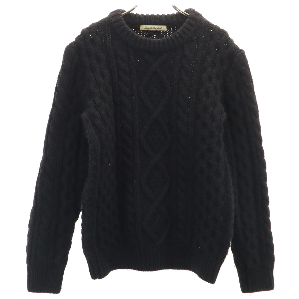 JOURNAL STANDARD ジャーナルスタンダード 長袖 アラン編み セーター M ブラック ニット