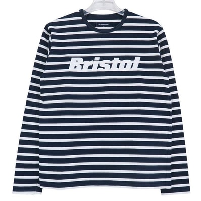 F.C.Real Bristol エフシーレアルブリストル 16AW LONG SLEEVE BORDER TEE FCRB-167035 ロングスリーブ ボーダー Tシャツ ホワイト ネイビー ロンT カットソー 長袖 サイズS