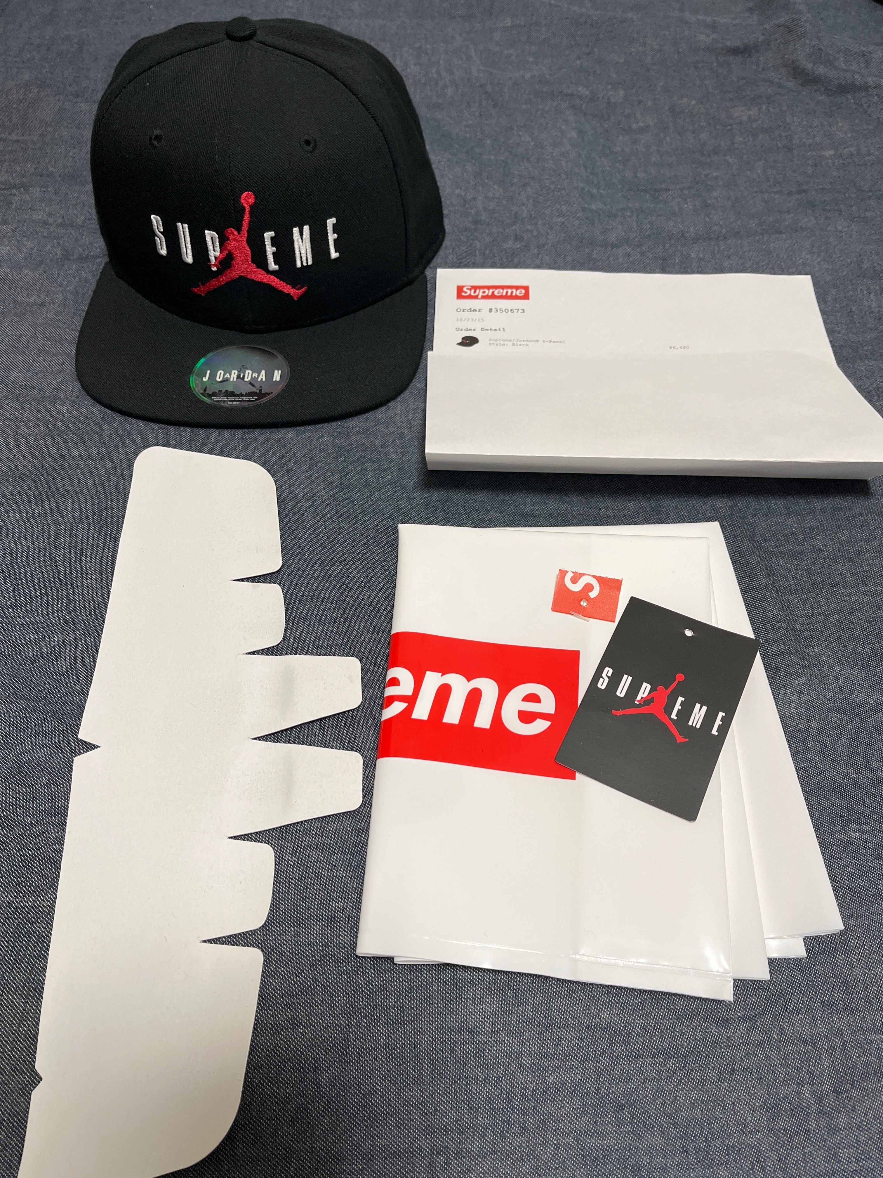 Supreme NIKE Air Jordan 6-Panel Cap "Black"