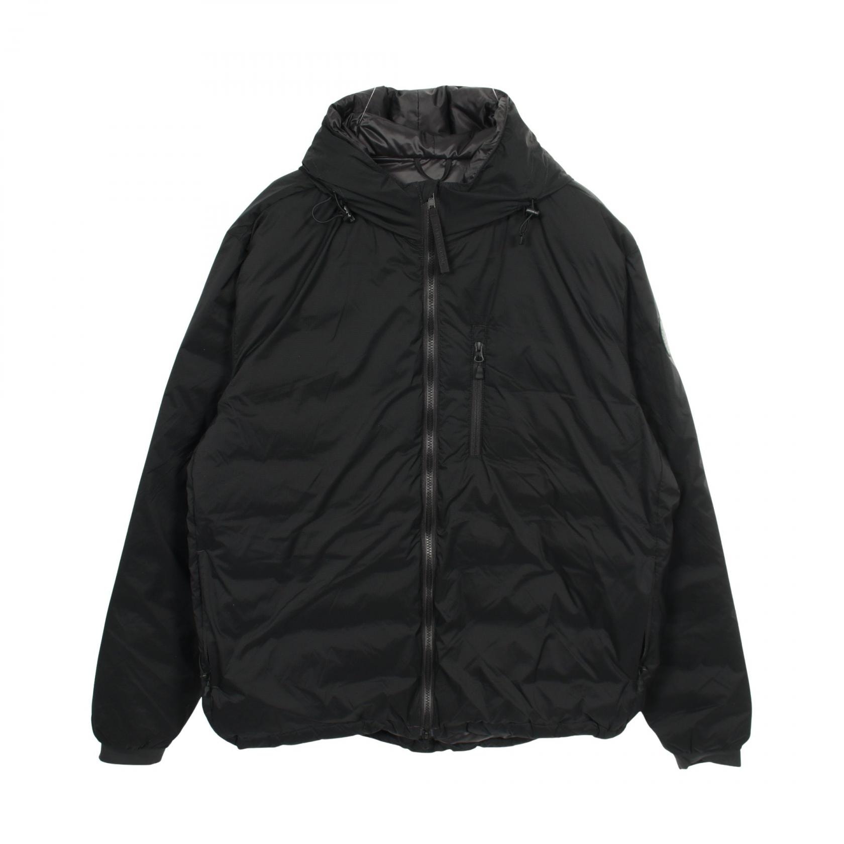 カナダグース CANADA GOOSE LODGE HOODY BLACK LABEL ロッジ フーディ ダウンジャケット 衣料品 アウター ナイロン メンズ ブラック系 【中古】