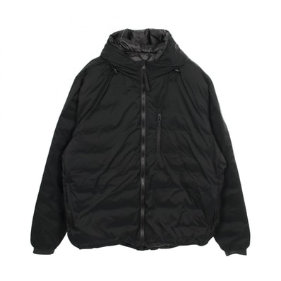 カナダグース CANADA GOOSE LODGE HOODY BLACK LABEL ロッジ フーディ ダウンジャケット 衣料品 アウター ナイロン メンズ ブラック系 【中古】