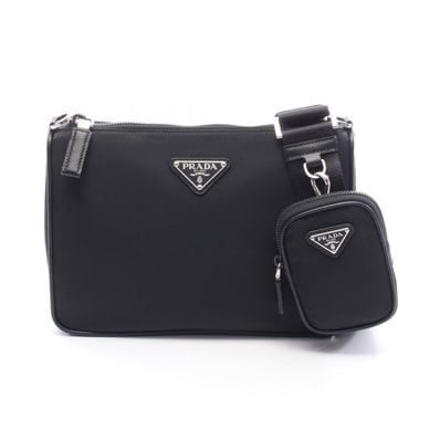プラダ PRADA SAFFIANO TRAVEL ショルダーバッグ バッグ ナイロン レザー メンズ レディース ブラック系 2VH1132DMHF0002 【新品】