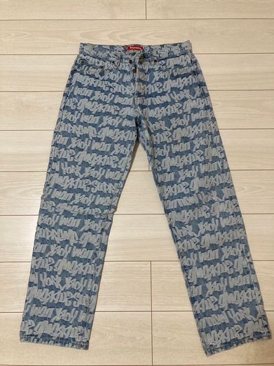 Supreme Fat Tip Jacquard Regular Jean "Blue"