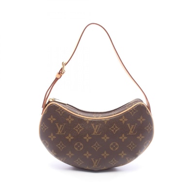 ルイ・ヴィトン LOUIS VUITTON ポシェットクロワッサン モノグラム ショルダーバッグ バッグ PVCコーティングキャンバス レザー モノグラム レディース ブラウン系 M51510 【中古】