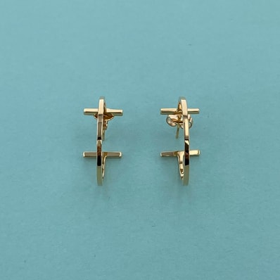 【値下げ】TIFFANY&Co. ティファニー Tワイヤー フープ ピアス750PG ピアス K18ピンクゴールド ゴールド レディース【中古】