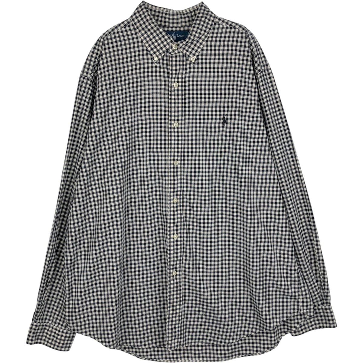 古着 ラルフローレン Ralph Lauren CLASSIC FIT クラシックフィット ギンガムチェック 長袖 ボタンダウンチェックシャツ メンズXL相当/eaa650124