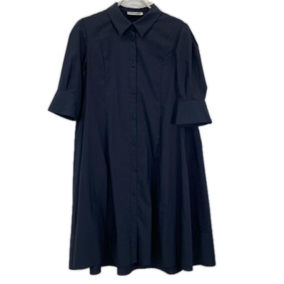 フォクシーニューヨーク 24年製 44667 ネイビー Dress Aerienne パフスリーブ ワンピース 40
