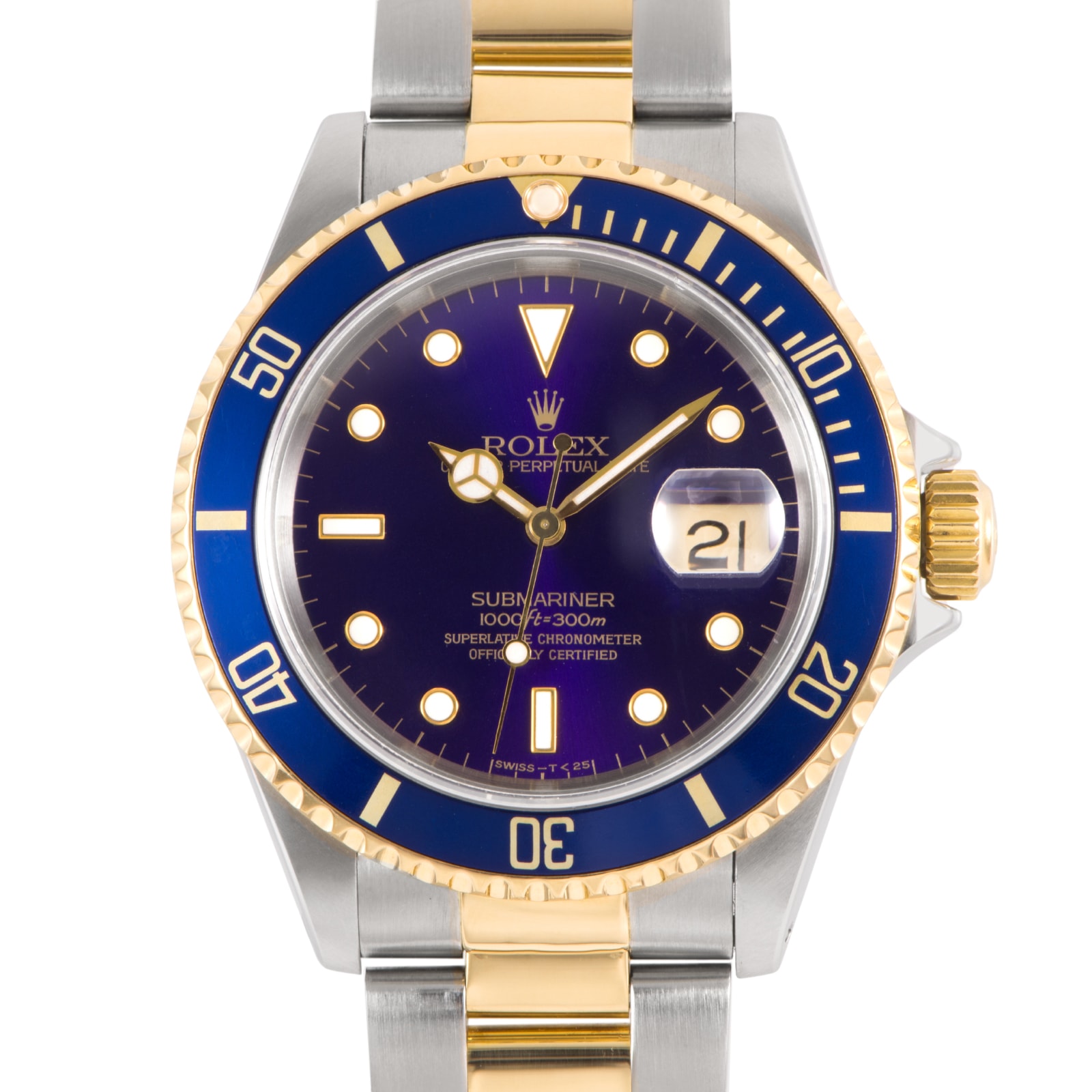 ROLEX ロレックス サブマリーナデイト ヴァイオレット Tritium X番 16613 SS/YG【中古】