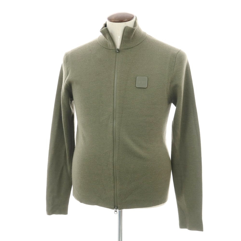 【中古】シーピーカンパニー C.P.Company ウールアクリル ジップアップ カーディガン オリーブ【サイズ50】【メンズ】