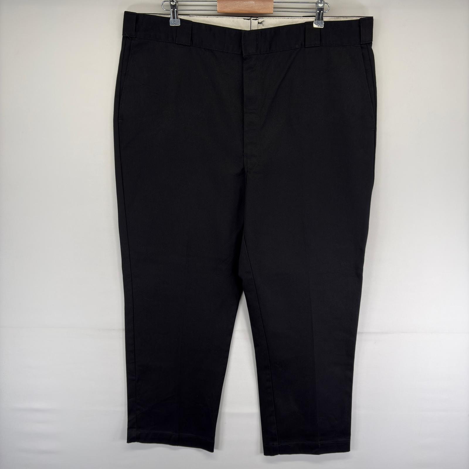 古着 80's/80年代 ヴィンテージ ディッキーズ Dickies USA製 パンツ チノパン ワーク ジップ チビタグ W44 L30  ブラック系 メンズ