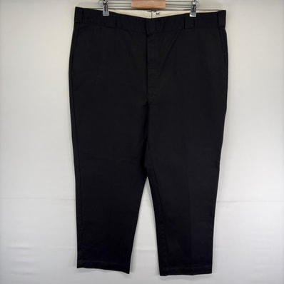 古着 80's/80年代 ヴィンテージ ディッキーズ Dickies USA製 パンツ チノパン ワーク ジップ チビタグ W44 L30 ブラック系 メンズ