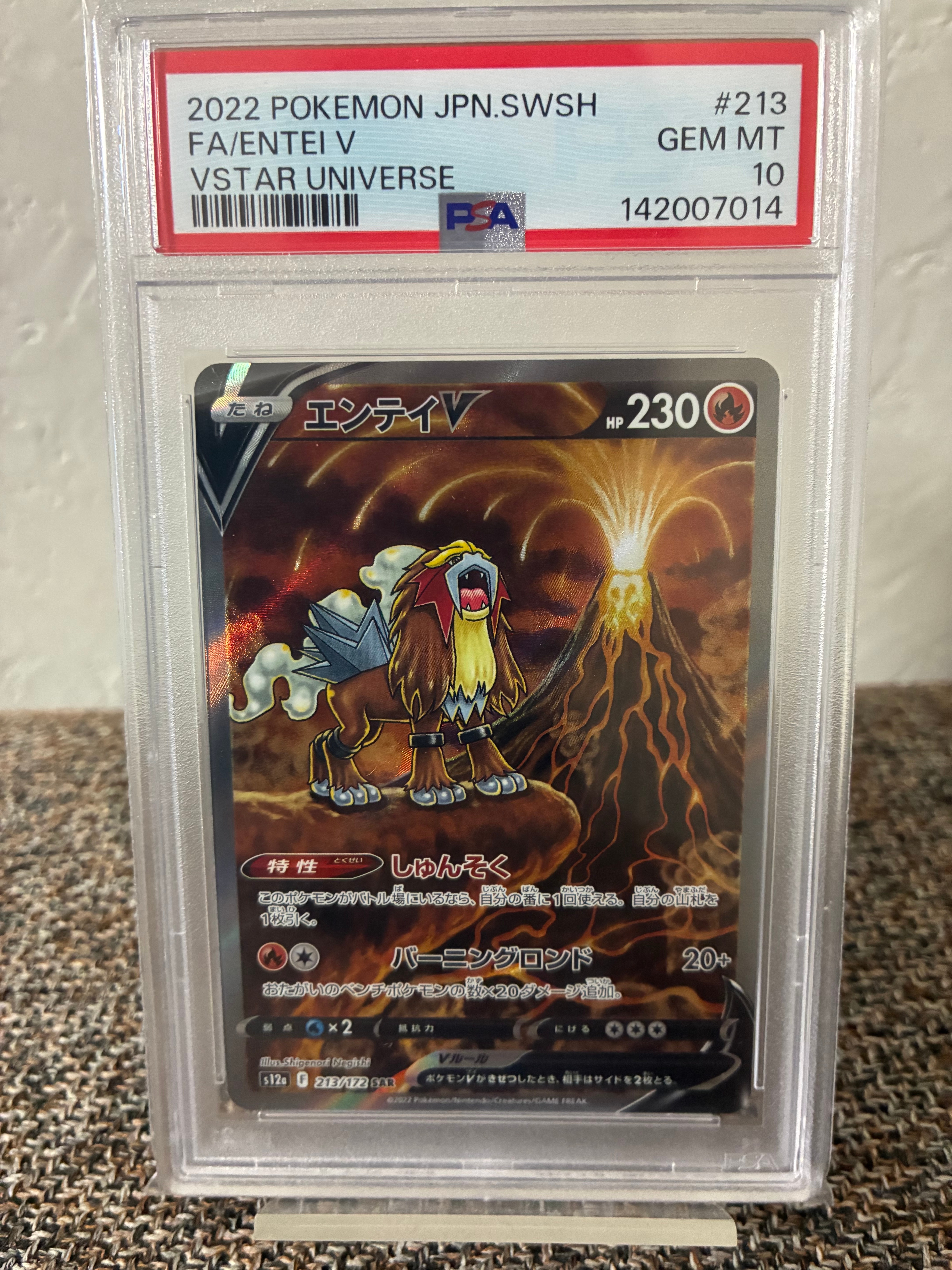 PSA10】エンテイV SAR[s12a 213/172](ハイクラスパック「VSTAR