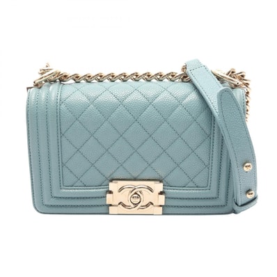 シャネル CHANEL ボーイシャネル スモール ショルダーバッグ バッグ キャビアスキン(グレインドカーフ) レディース ブルー系 A67085 【中古】