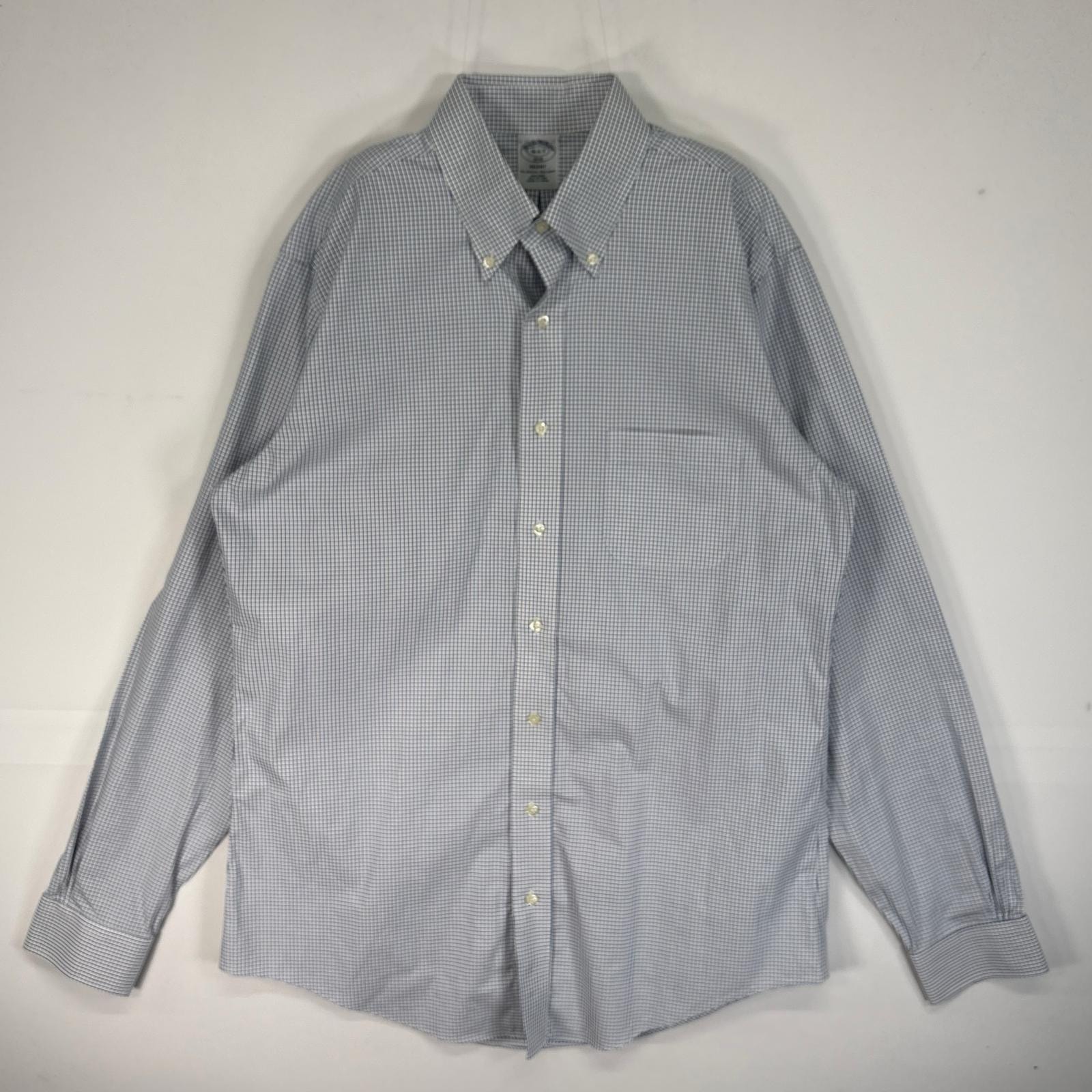 古着 ブルックスブラザーズ Brooks Brothers 長袖シャツ 胸ポケ REGENT ボタンダウン L ブルー系 チェック メンズ