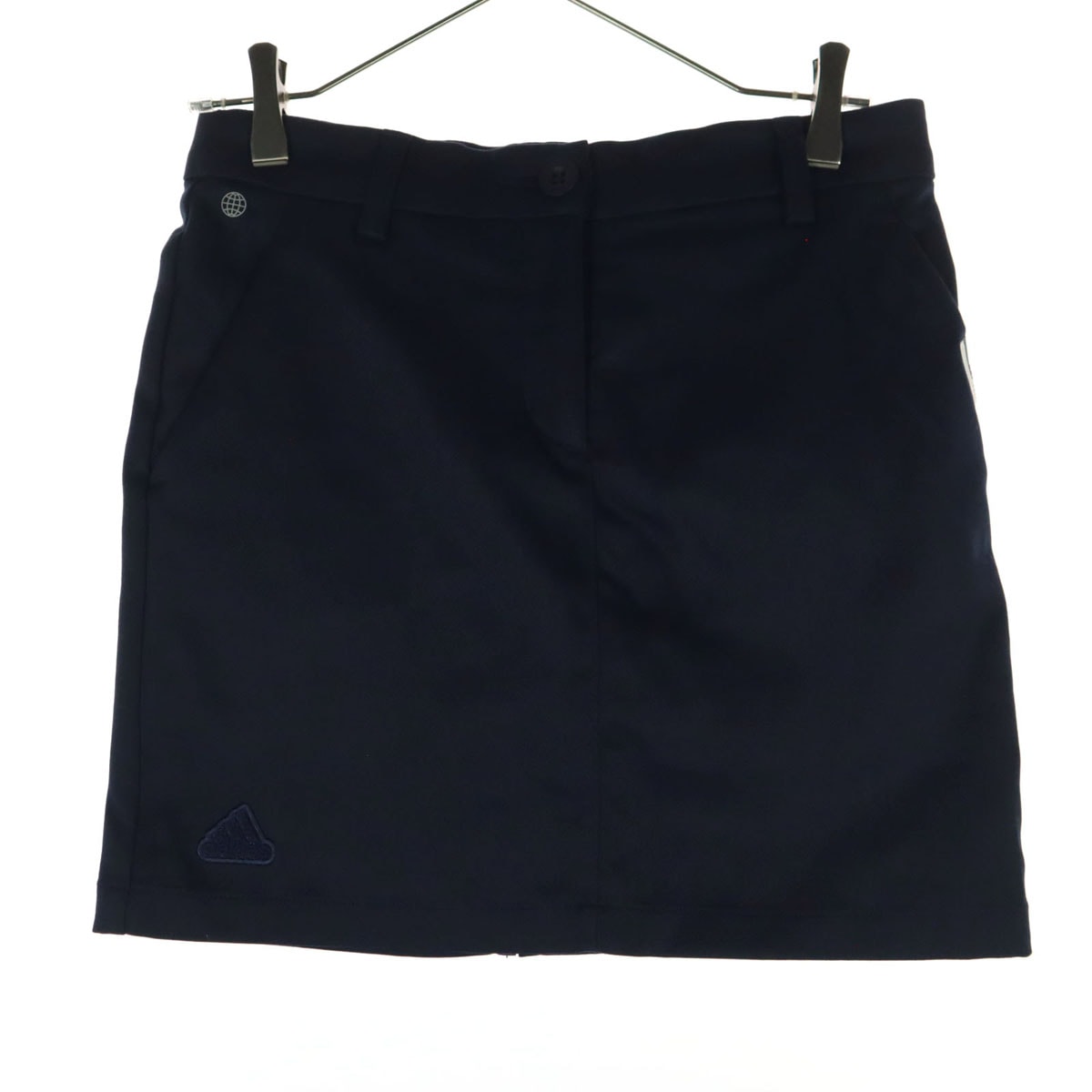 未使用 adidas アディダス ワンポイントロゴ ミニ丈 スカート S ネイビー系