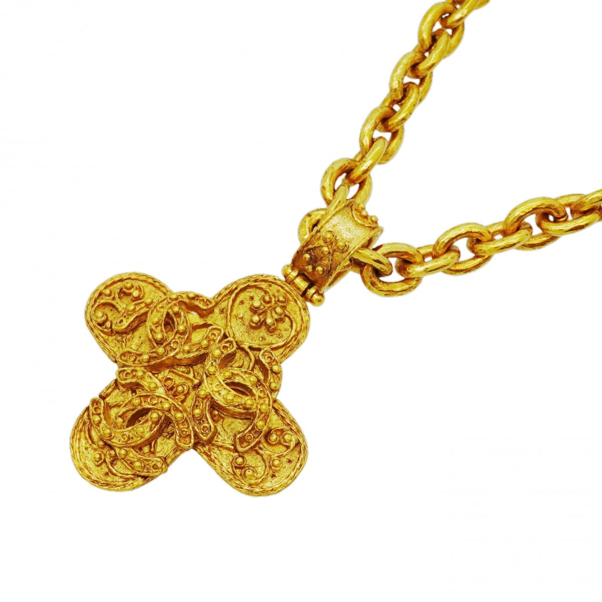 ★最終価格★SALE【6jcb0687-k】シャネル ネックレス ヴィンテージ トリプルココ GPメッキ ゴールド【中古】レディース