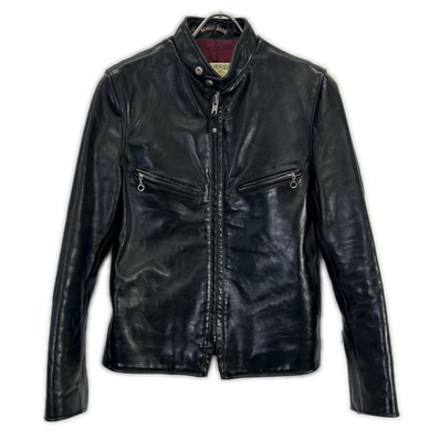 ショット 7417 ブラック 641XXH ホースハイド ライダースジャケット 34