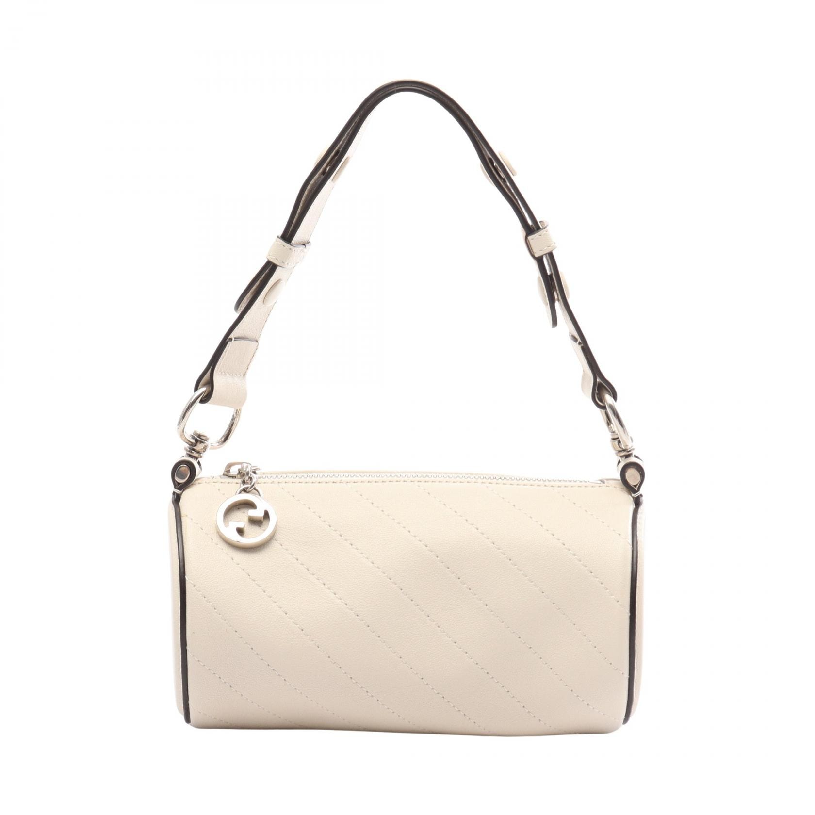 グッチ GUCCI ブロンディ ショルダーバッグ バッグ レザー レディース アイボリー系 760170 【中古】