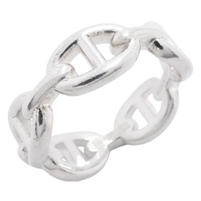 Hermes Chaine D'ancre Enchainee Ring PM "Silver"