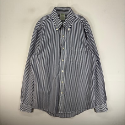 古着 ブルックスブラザーズ Brooks Brothers 長袖シャツ ボタンダウン M ブルー系 ストライプ メンズ