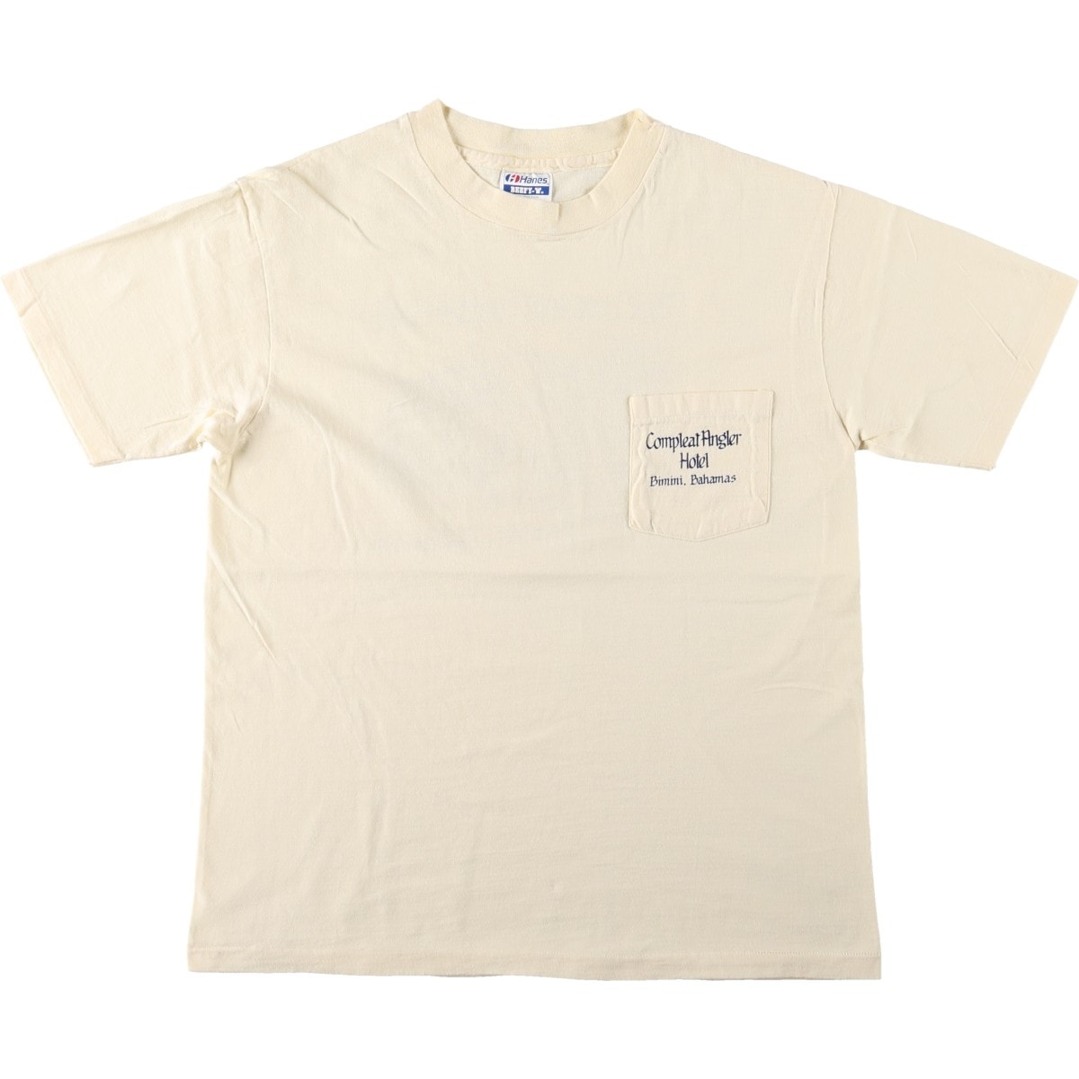 古着 80年代 ヘインズ Hanes BEEFY-T Compleat Angler Hotel アドバタイジングTシャツ USA製 メンズL相当 ヴィンテージ/eaa669889