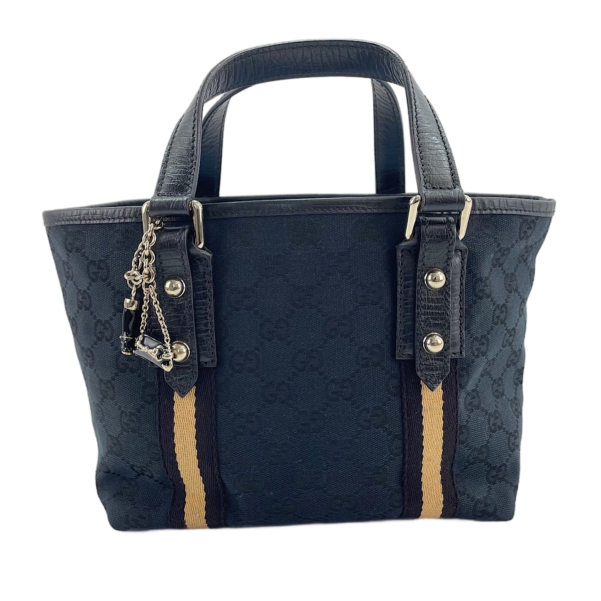グッチ GUCCI GGキャンバス シェリーライン ハンドバッグ【中古】