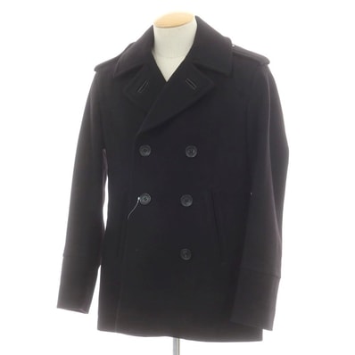 【中古】コーチ COACH ウールナイロン ピーコート ブラック【サイズXS】【メンズ】