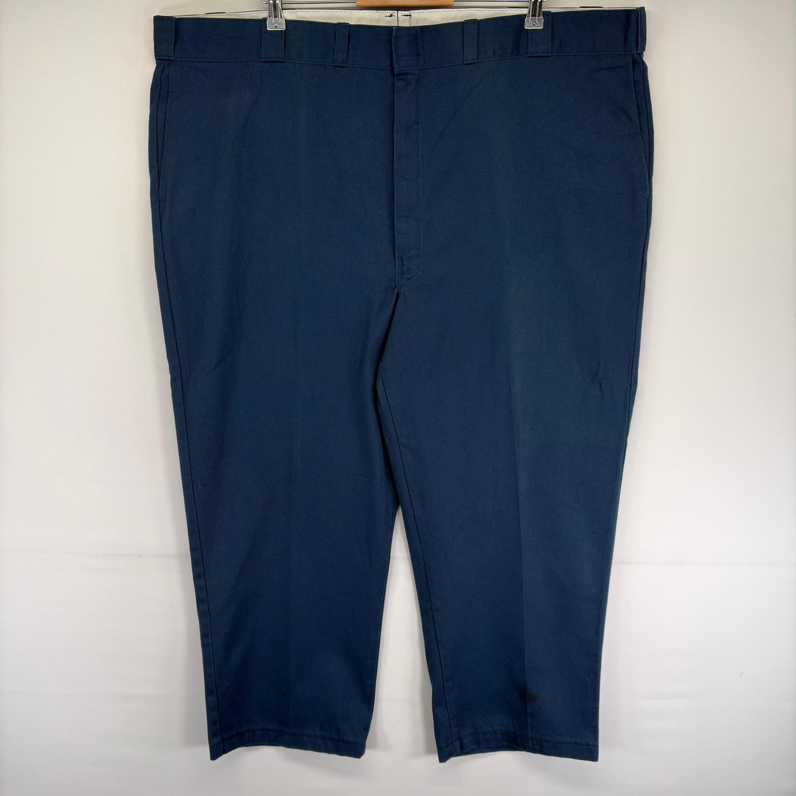 古着 90's/90年代 ディッキーズ Dickies USA製 パンツ チノパン ワンポイント ストレート ジップ 874 w50 L30  ネイビー系 メンズ