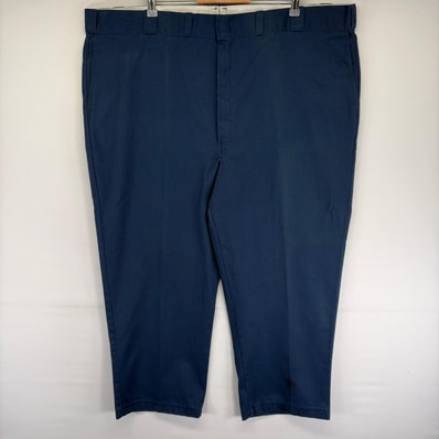 古着 90's/90年代 ディッキーズ Dickies USA製 パンツ チノパン ワンポイント ストレート ジップ 874 w50 L30 ネイビー系 メンズ
