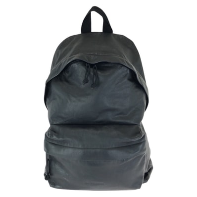美品 BALENCIAGA バレンシアガ エクスプローラー ブラック 黒 レザー リュックサック バックパック 602536 【中古】
