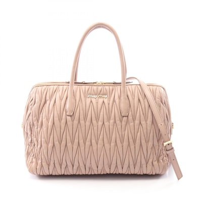 ミュウ ミュウ Miu Miu マテラッセ 2WAY ハンドバッグ バッグ レザー レディース ピンク系 【中古】