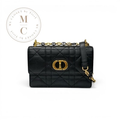 クリスチャンディオール CHRISTIAN DIOR バッグ ショルダーバッグ ブラック ゴールド Miss Caro ミニバッグ マクロカナージュ チェーン