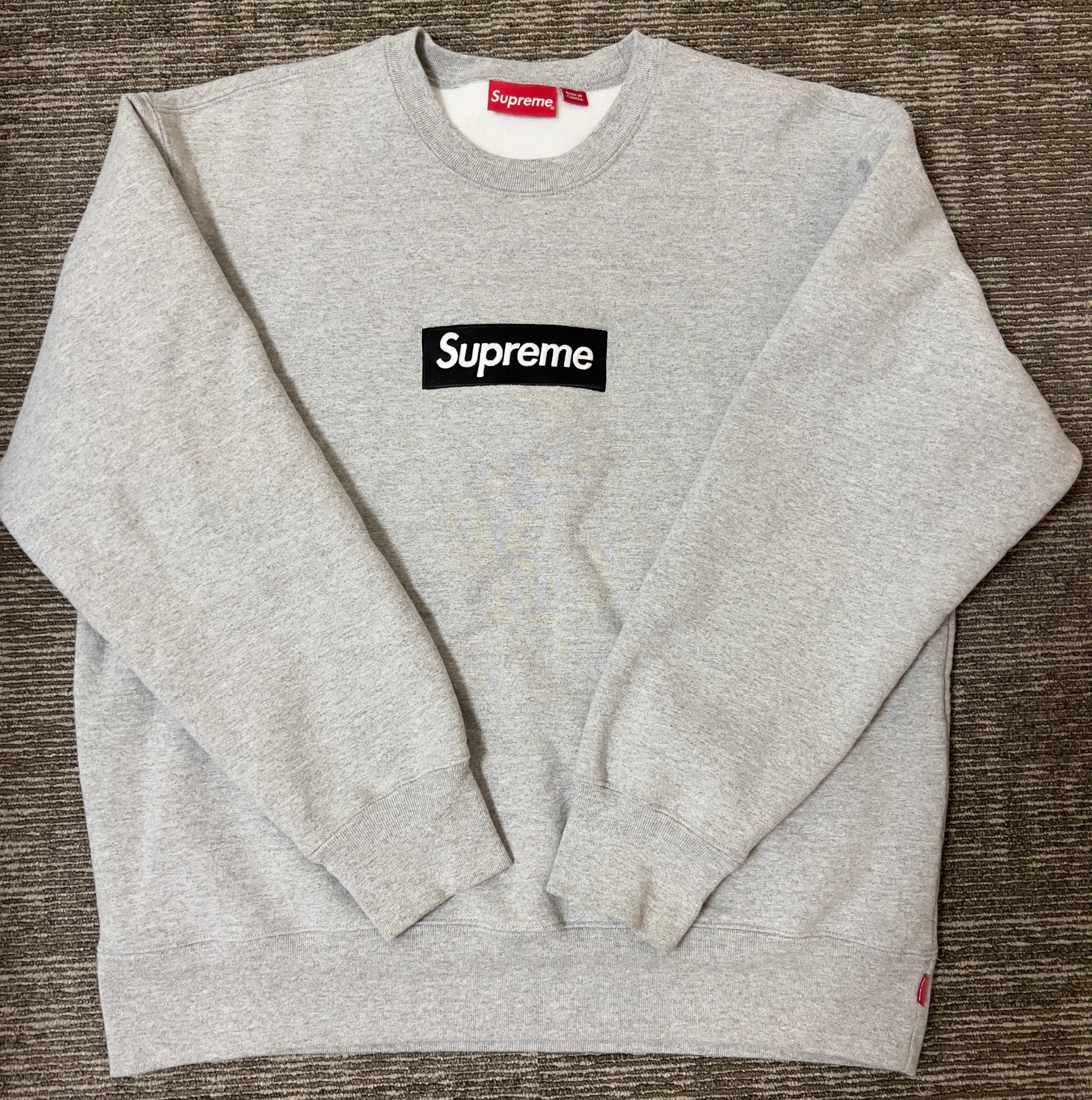 Supreme Box Logo Crewneck "Heather Grey" (22FW)