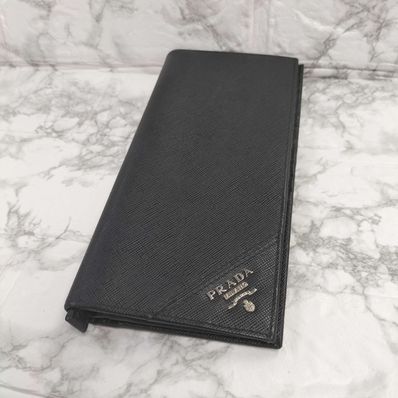 PRADA サフィアーノメタル レザー 長財布 メンズ 2MV836