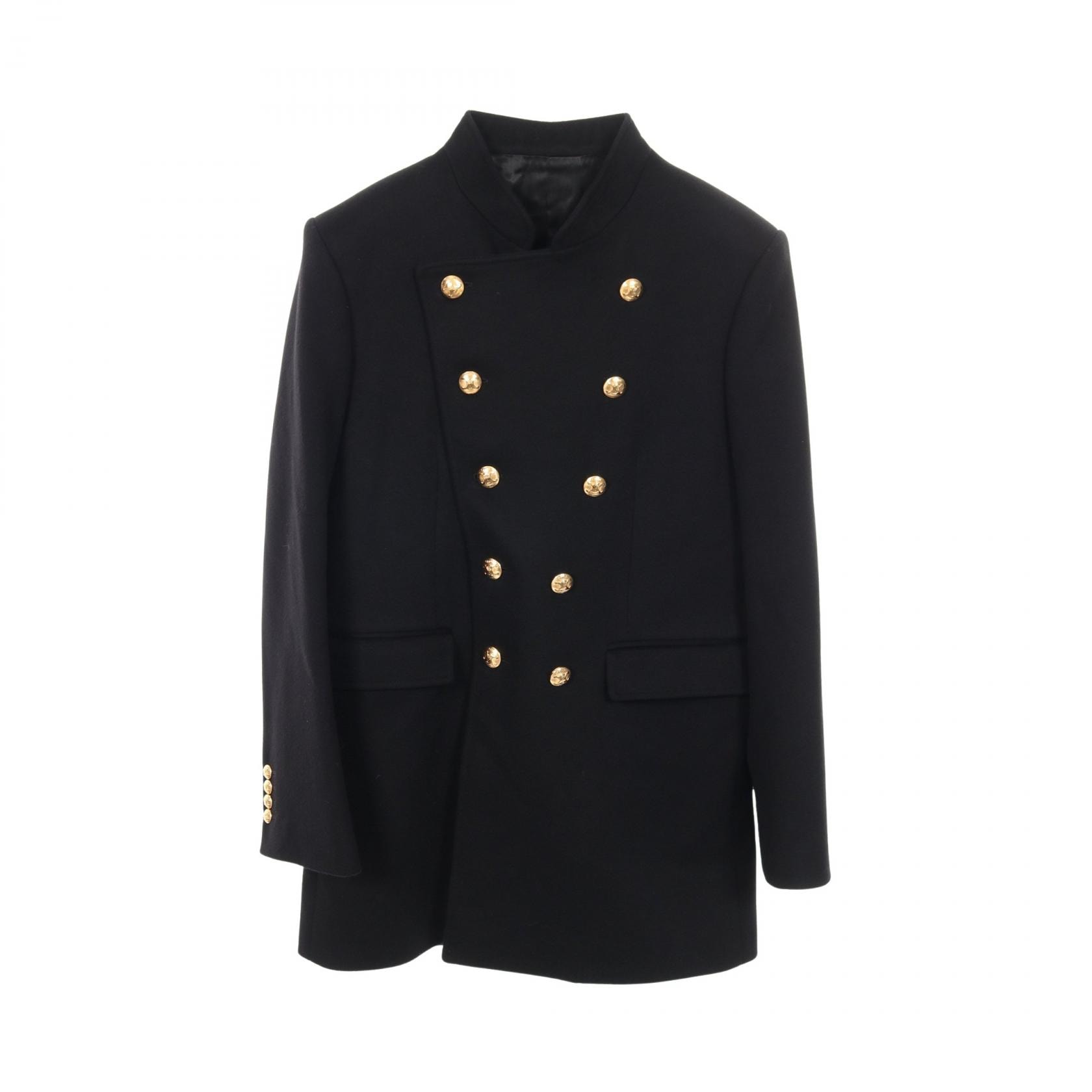 セリーヌ CELINE オフィサー 衣料品 アウター ウール メンズ ブラック系 2M07C998K 【中古】