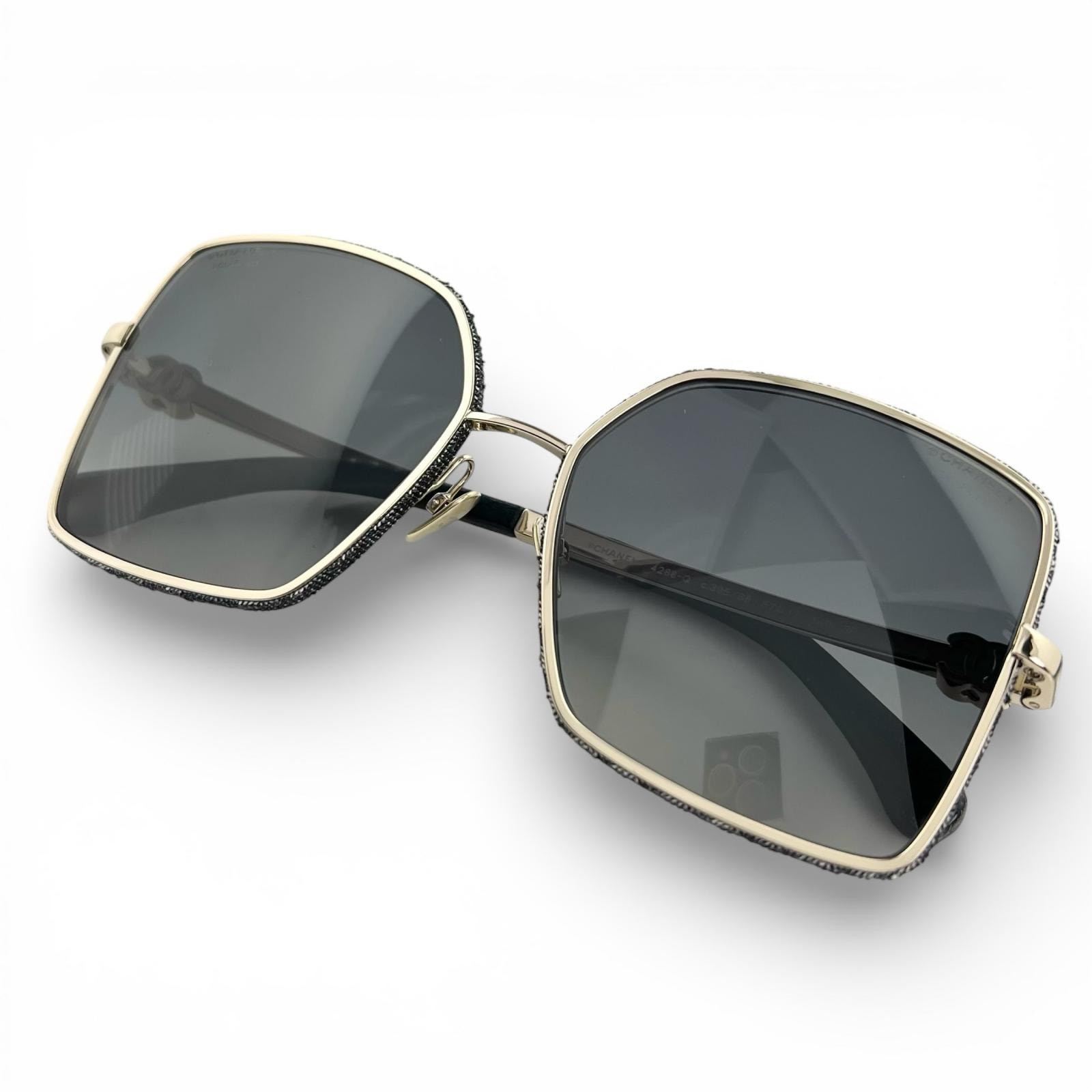 美品 シャネル サングラス ブラック レディース 57⬜︎17 140 4288-Q